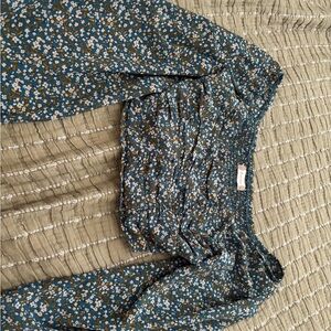 Altar'd State Blue Floral Top
